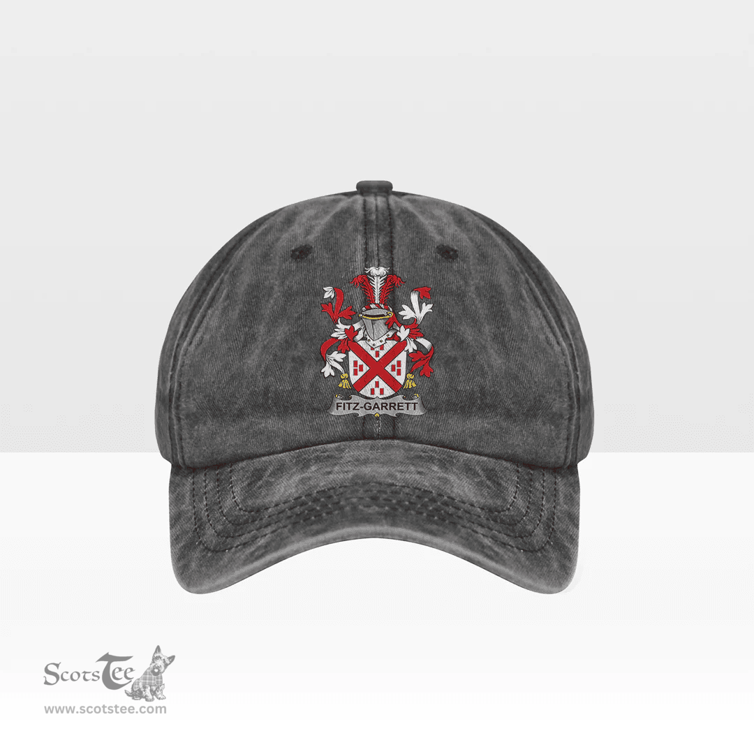 Irish Fitz Garrett Coat of Arms Family Crest Ireland Denim Cap