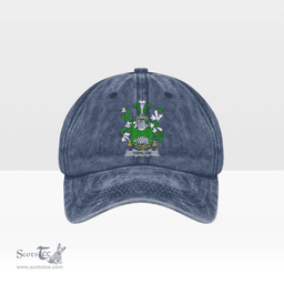 Irish Hanlon or O Hanlon Coat of Arms Family Crest Ireland Denim Cap