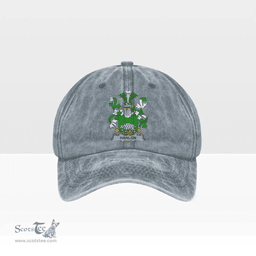Irish Hanlon or O Hanlon Coat of Arms Family Crest Ireland Denim Cap