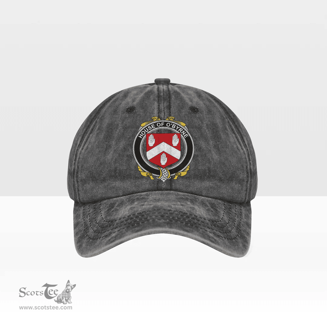 Irish House of O BYRNE Coat of Arms Family Crest Ireland Denim Cap