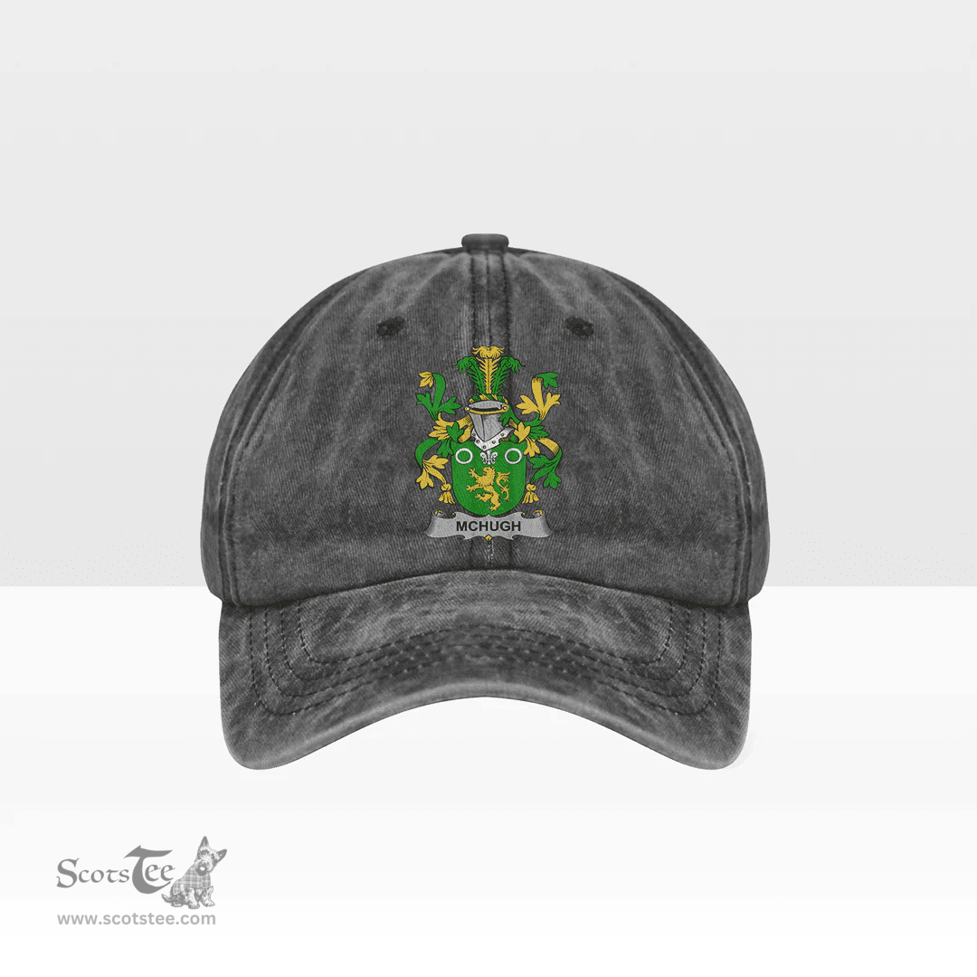 Irish McHugh or MacHugh Coat of Arms Family Crest Ireland Denim Cap