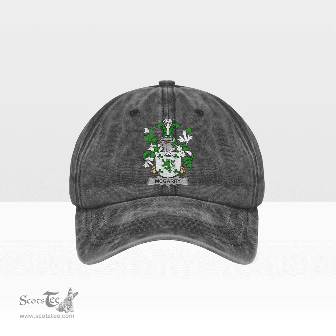Irish McGarry or Garry Coat of Arms Family Crest Ireland Denim Cap