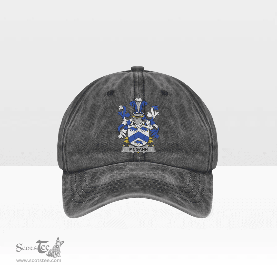 Irish McGann or Magan Coat of Arms Family Crest Ireland Denim Cap