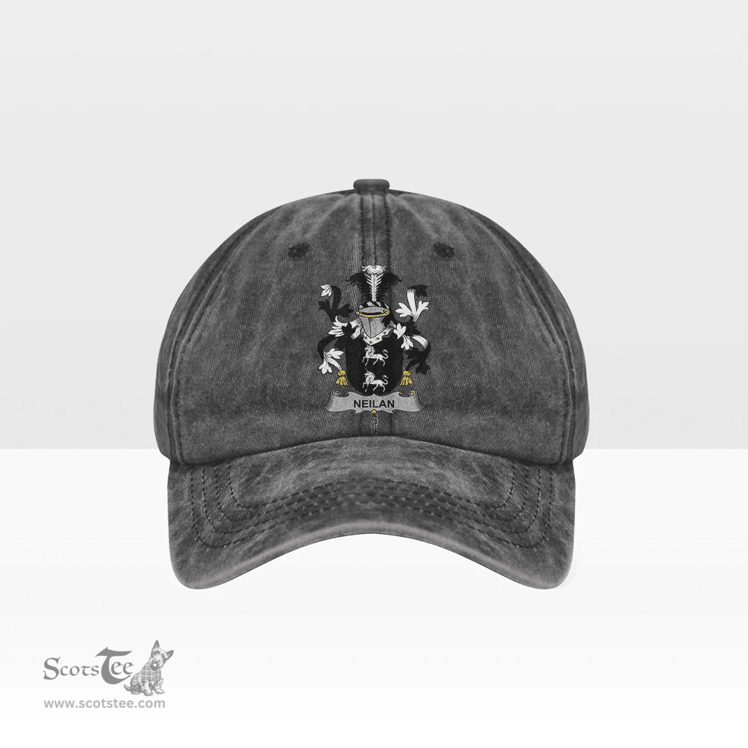 Irish Neilan or O Neylan Coat of Arms Family Crest Ireland Denim Cap