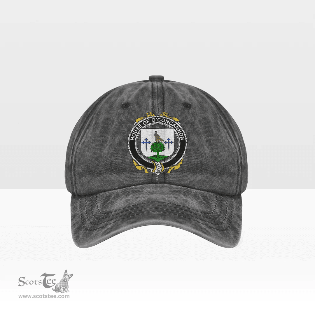 Irish House of O CONCANNON Coat of Arms Family Crest Ireland Denim Cap