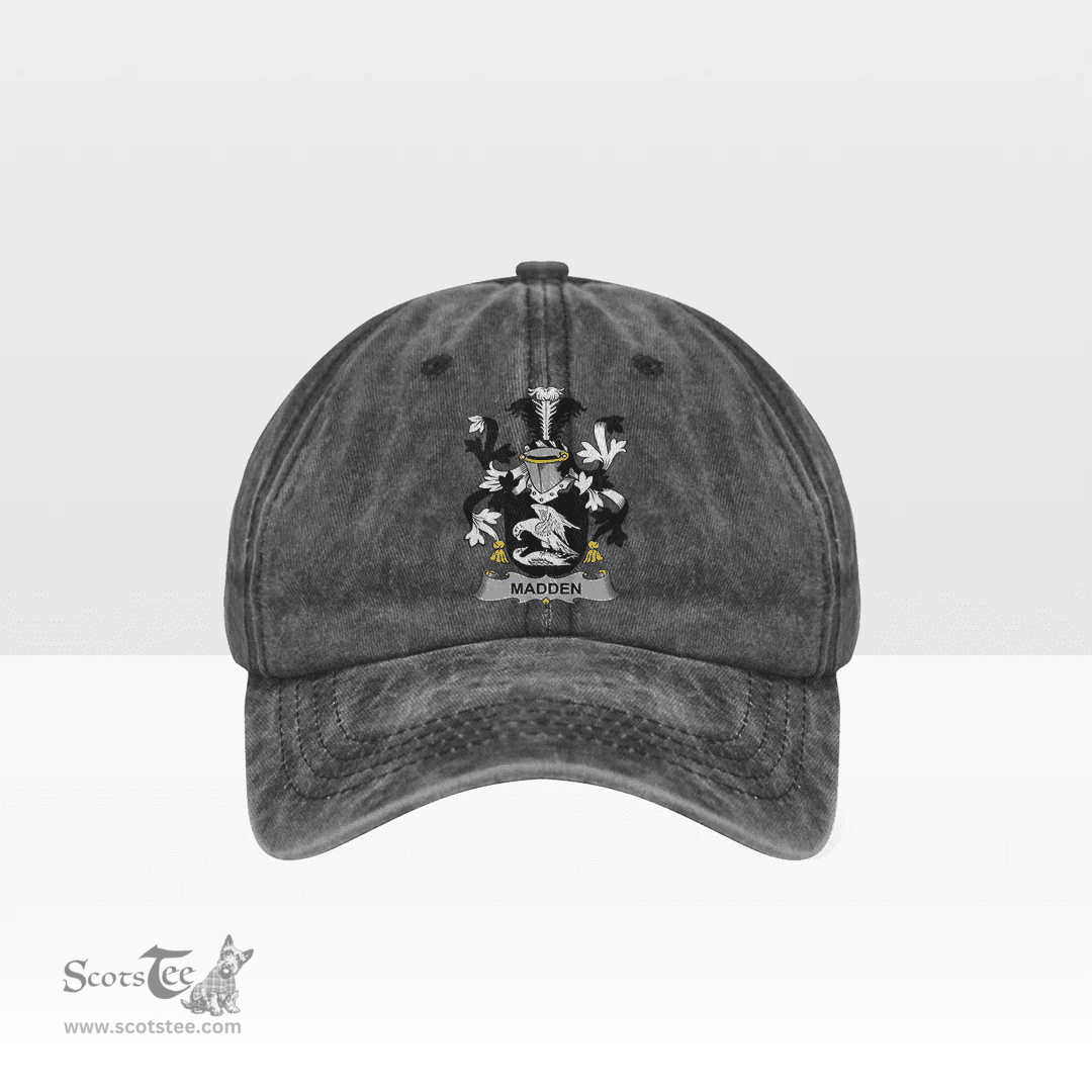 Irish Madden or O Madden Coat of Arms Family Crest Ireland Denim Cap