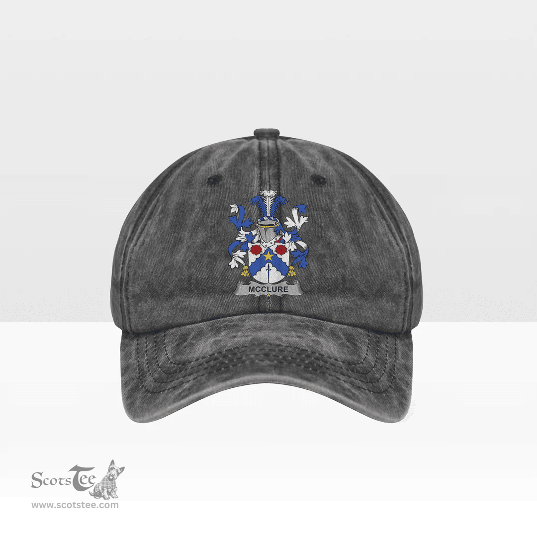 Irish McClure Coat of Arms Family Crest Ireland Denim Cap