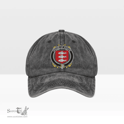 Irish House of ROCHE Coat of Arms Family Crest Ireland Denim Cap