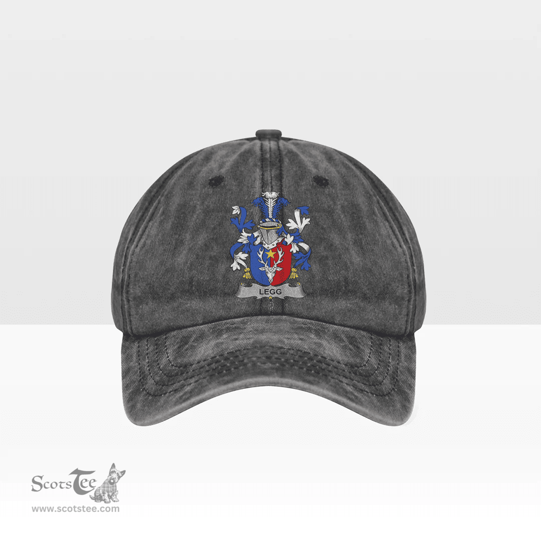 Irish Legg or Legge Coat of Arms Family Crest Ireland Denim Cap