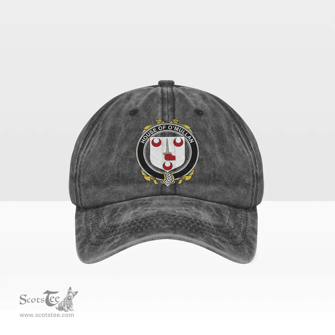 Irish House of O MULLAN Coat of Arms Family Crest Ireland Denim Cap