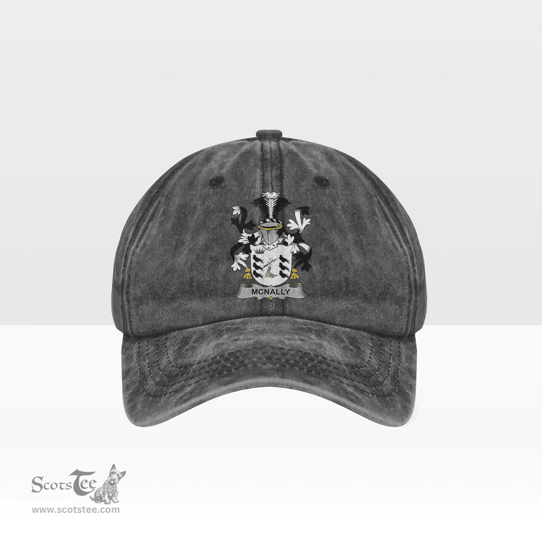 Irish McNally Coat of Arms Family Crest Ireland Denim Cap