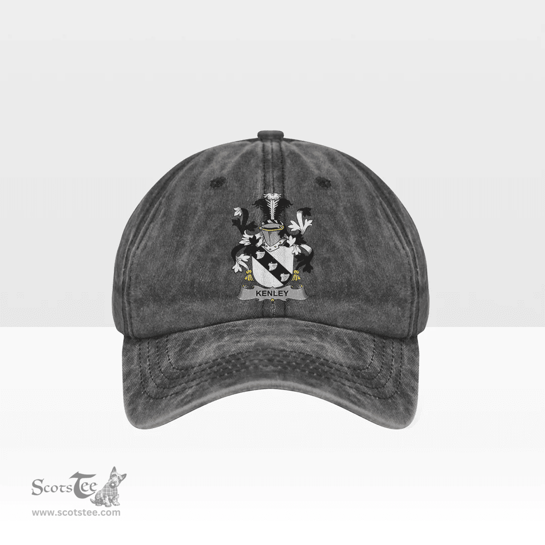 Irish Kenley Coat of Arms Family Crest Ireland Denim Cap