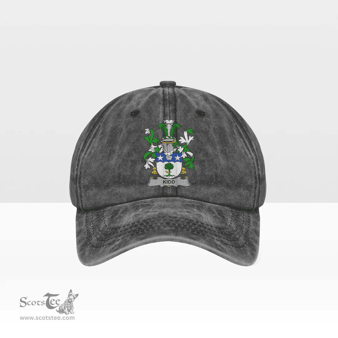 Irish Kidd Coat of Arms Family Crest Ireland Denim Cap