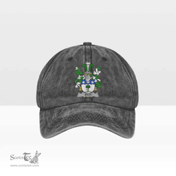 Irish Kidd Coat of Arms Family Crest Ireland Denim Cap