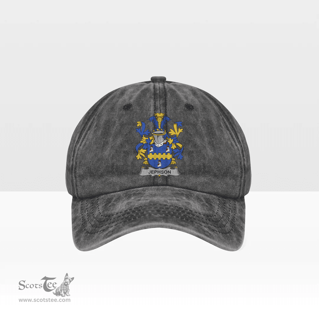 Irish Jephson Coat of Arms Family Crest Ireland Denim Cap