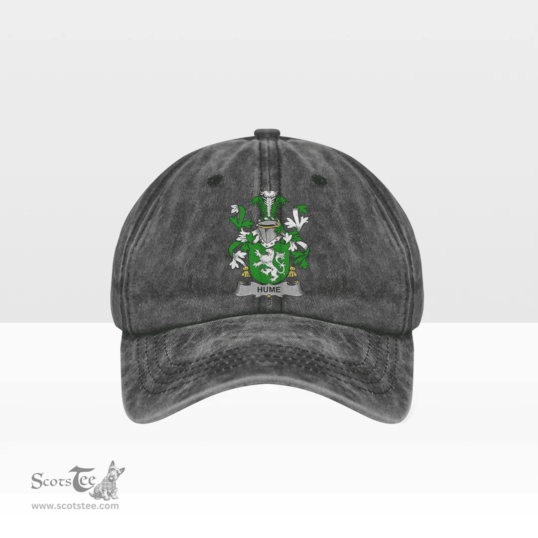 Irish Hume Coat of Arms Family Crest Ireland Denim Cap