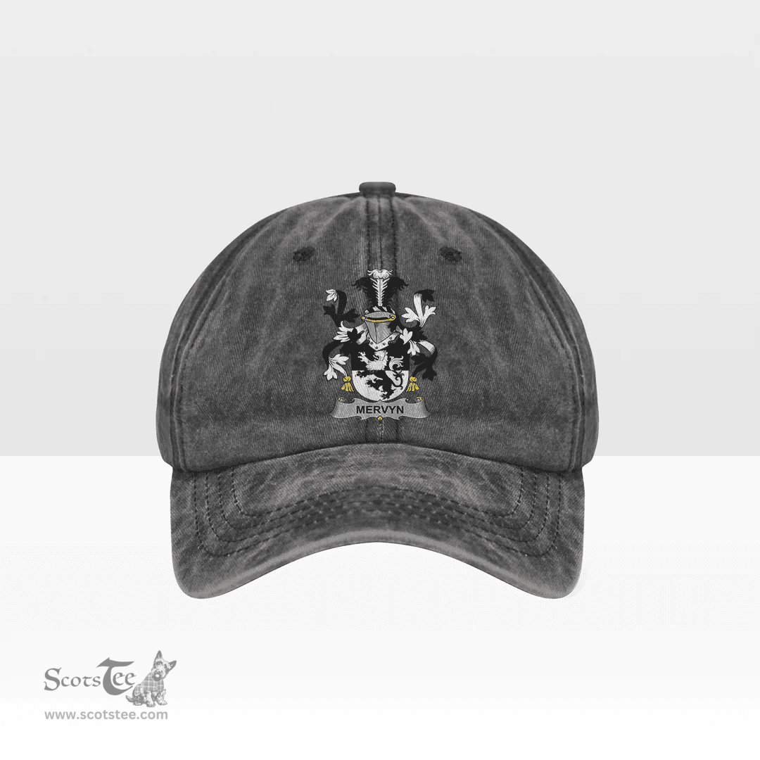 Irish Mervyn Coat of Arms Family Crest Ireland Denim Cap