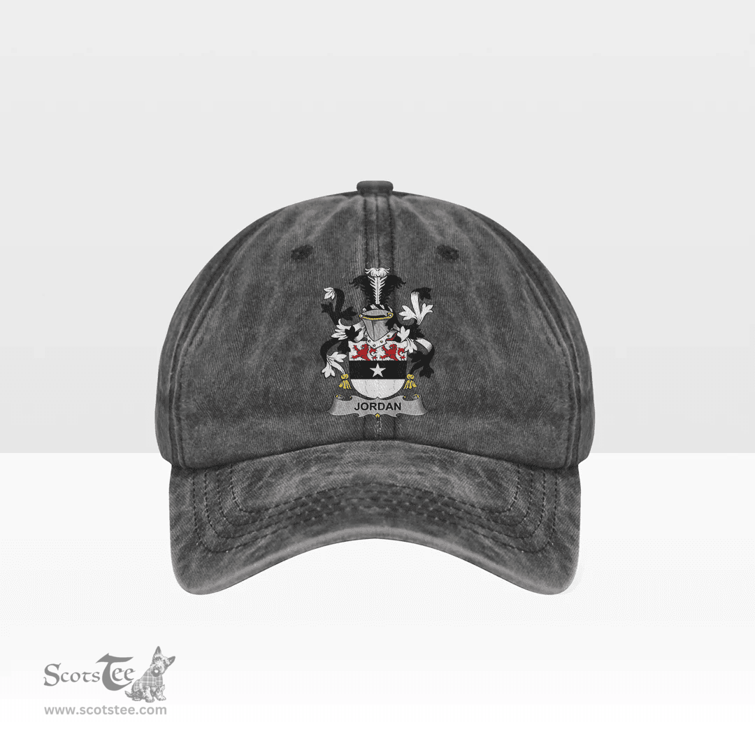 Irish Jordan Coat of Arms Family Crest Ireland Denim Cap