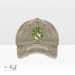 Irish Low Coat of Arms Family Crest Ireland Denim Cap
