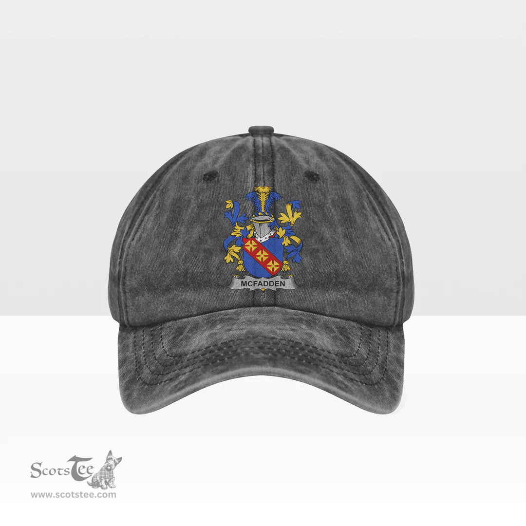 Irish McFadden or McFadyen Coat of Arms Family Crest Ireland Denim Cap