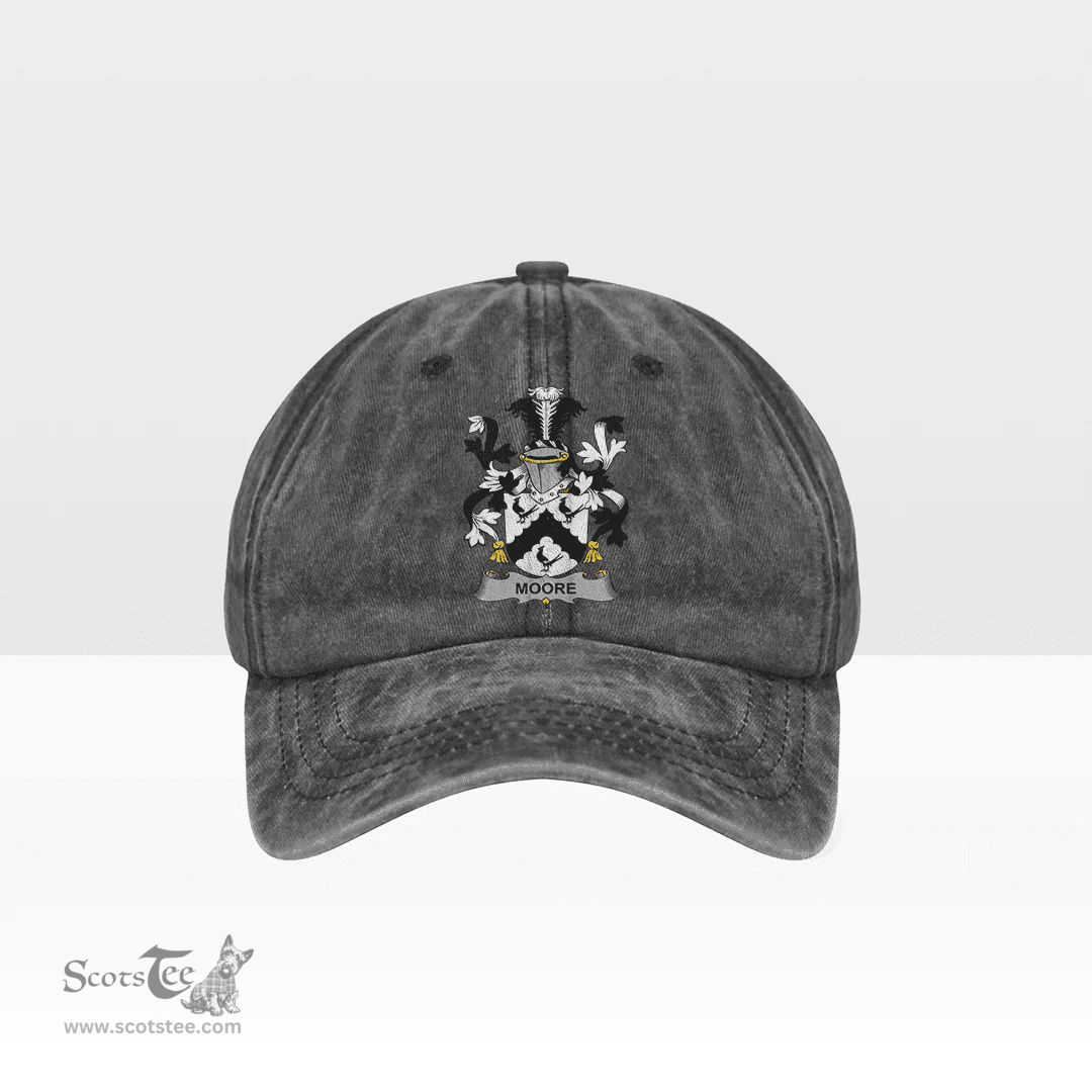 Irish Moore Coat of Arms Family Crest Ireland Denim Cap