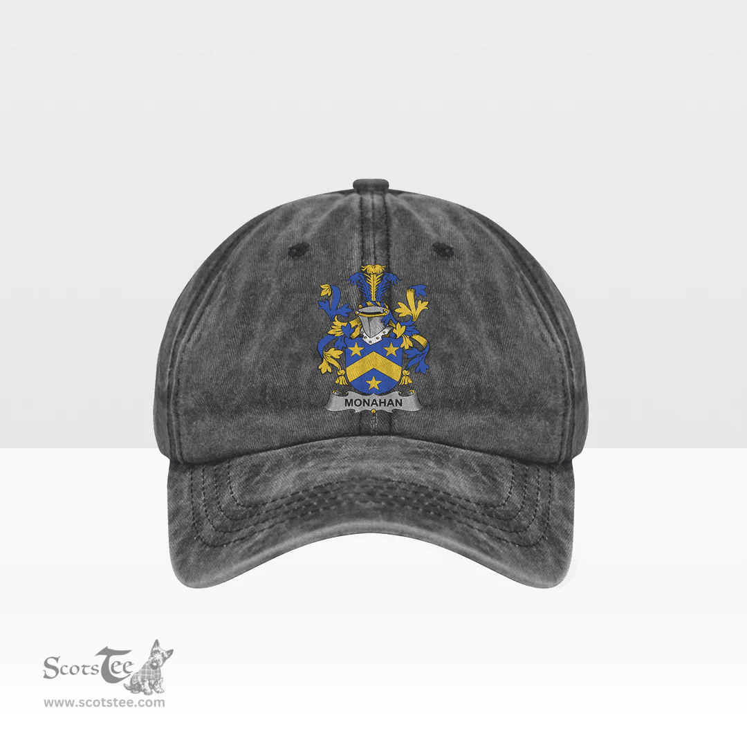 Irish Monahan or O Monaghan Coat of Arms Family Crest Ireland Denim Cap