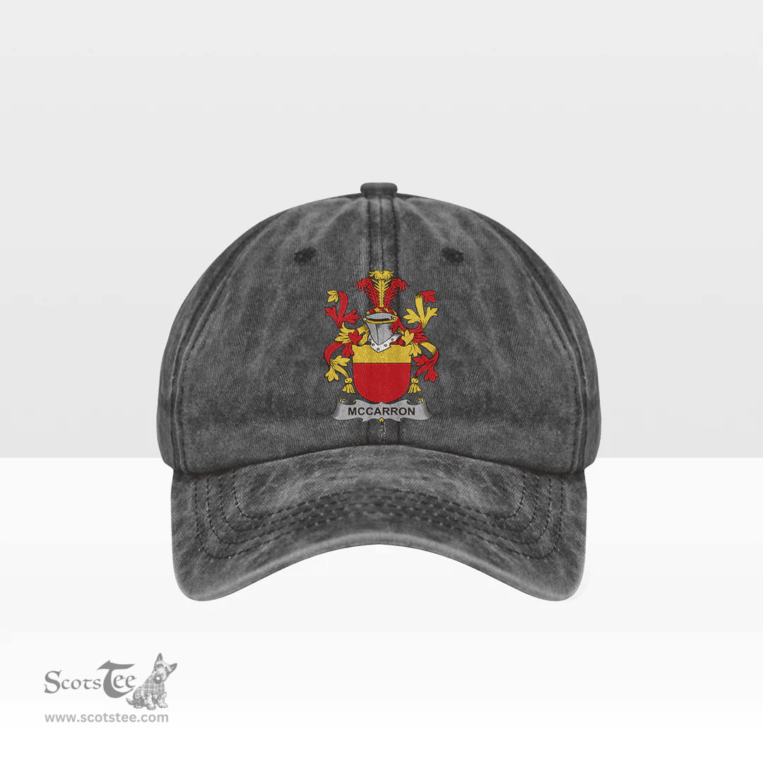 Irish McCarron Coat of Arms Family Crest Ireland Denim Cap