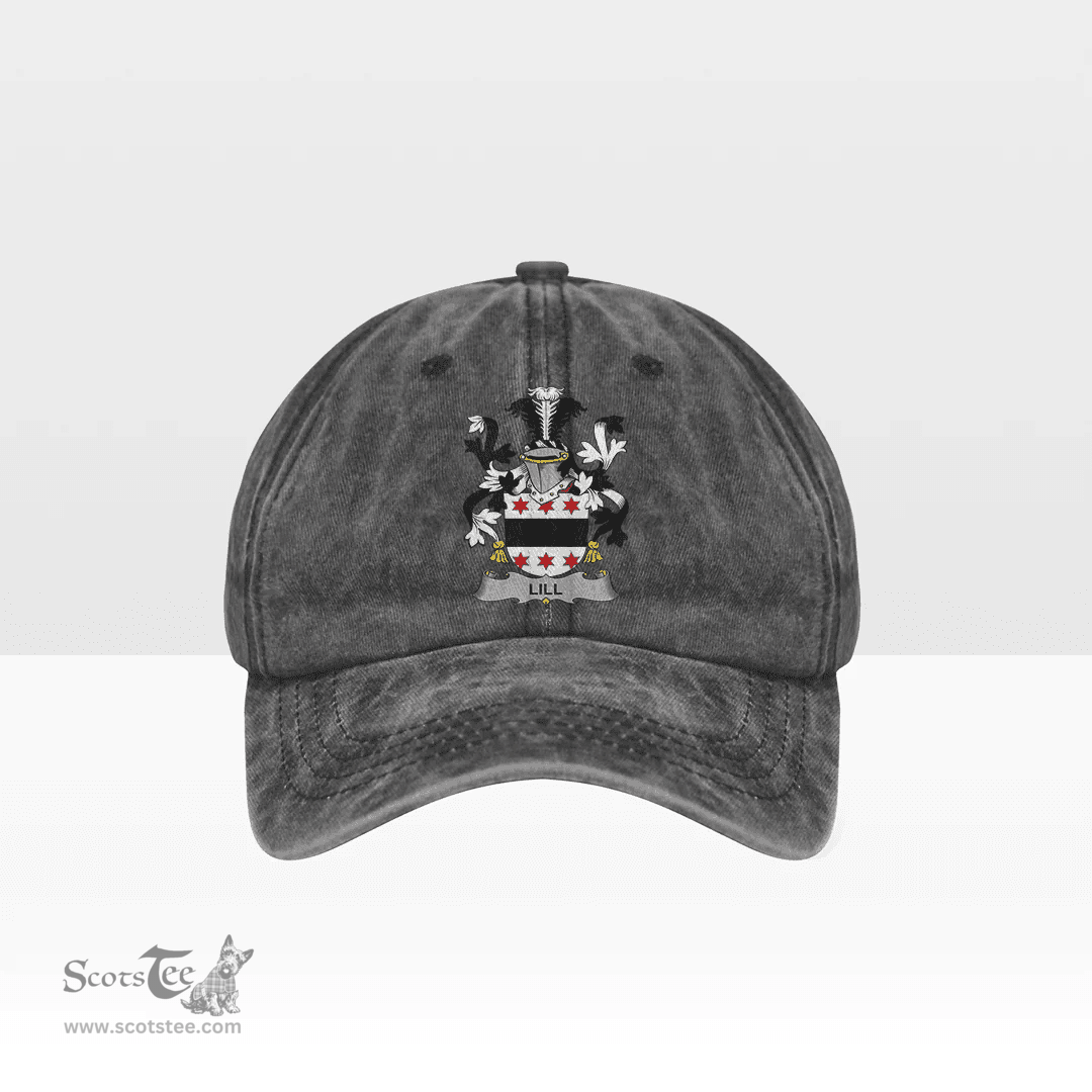 Irish Lill Coat of Arms Family Crest Ireland Denim Cap