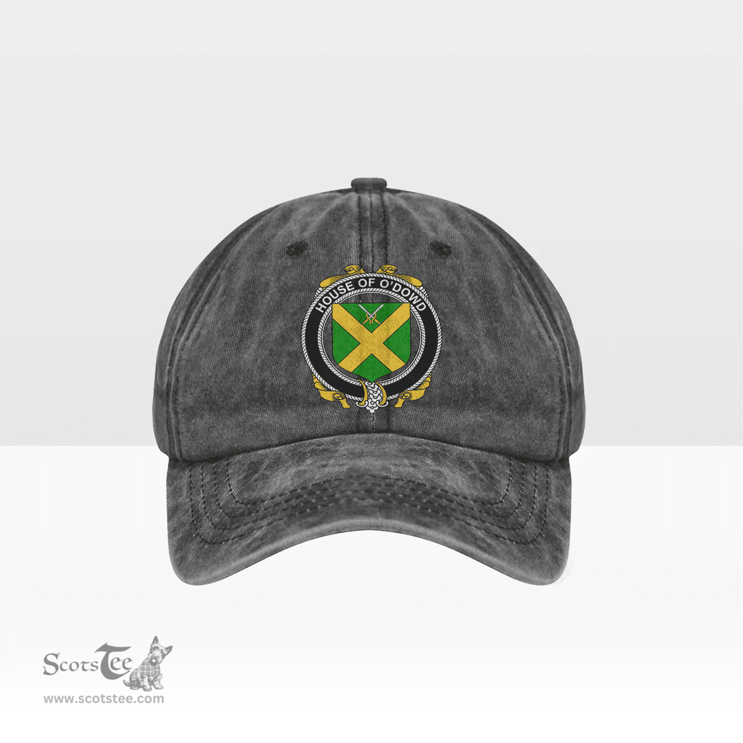 Irish House of O DOWD Coat of Arms Family Crest Ireland Denim Cap