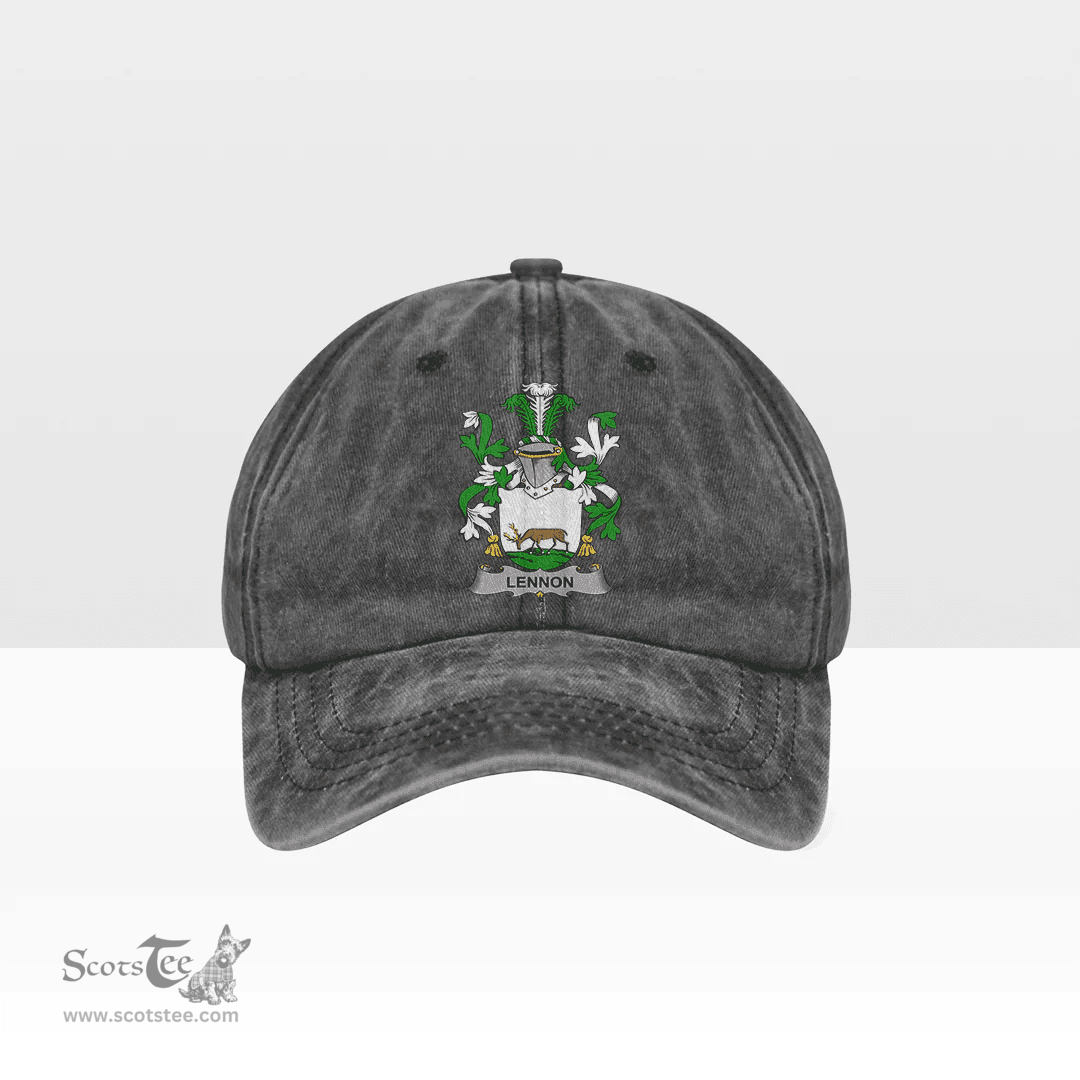 Irish Lennon or O Lennon Coat of Arms Family Crest Ireland Denim Cap