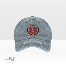 Irish House of O LOUGHLIN Coat of Arms Family Crest Ireland Denim Cap
