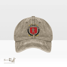 Irish House of O LOUGHLIN Coat of Arms Family Crest Ireland Denim Cap
