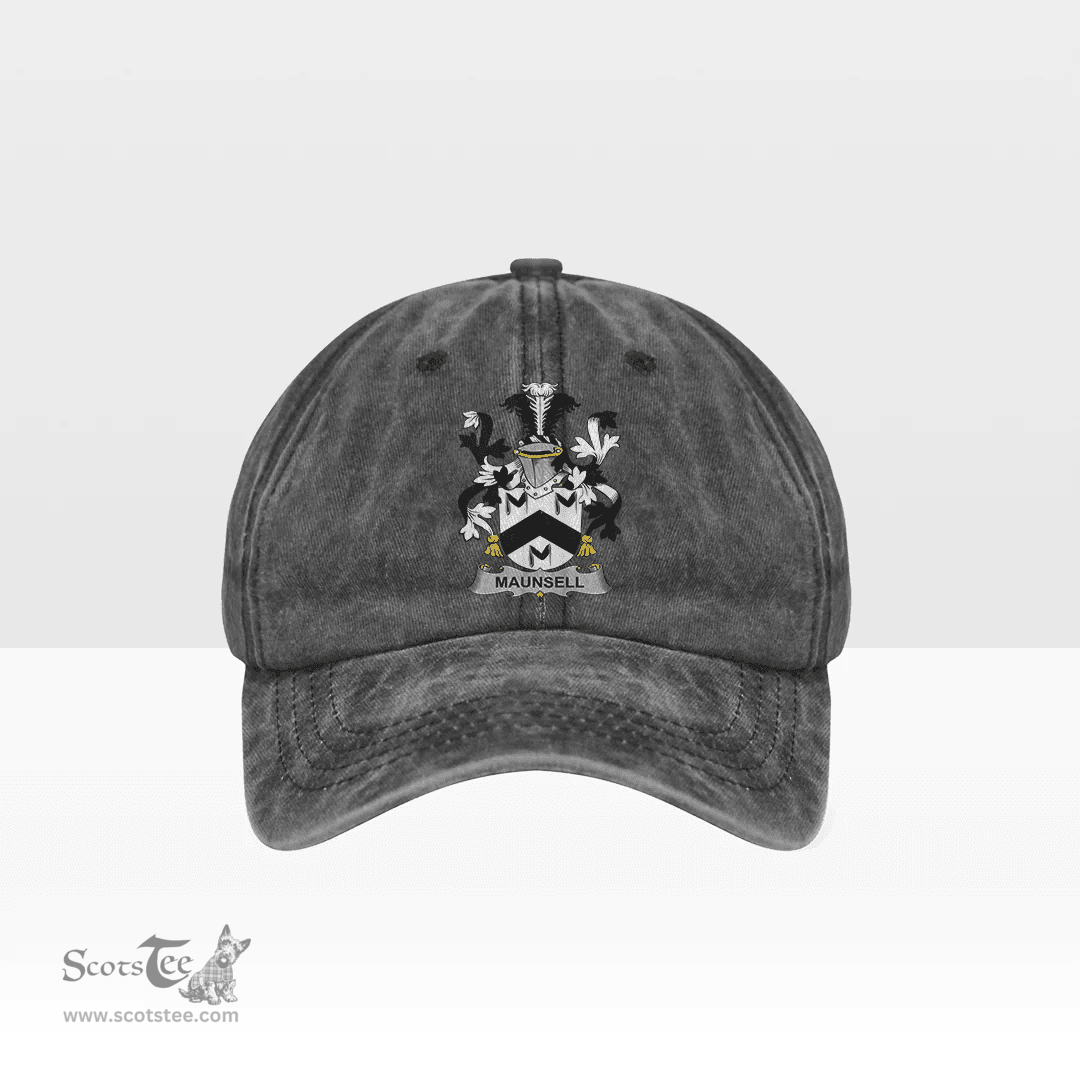 Irish Maunsell Coat of Arms Family Crest Ireland Denim Cap