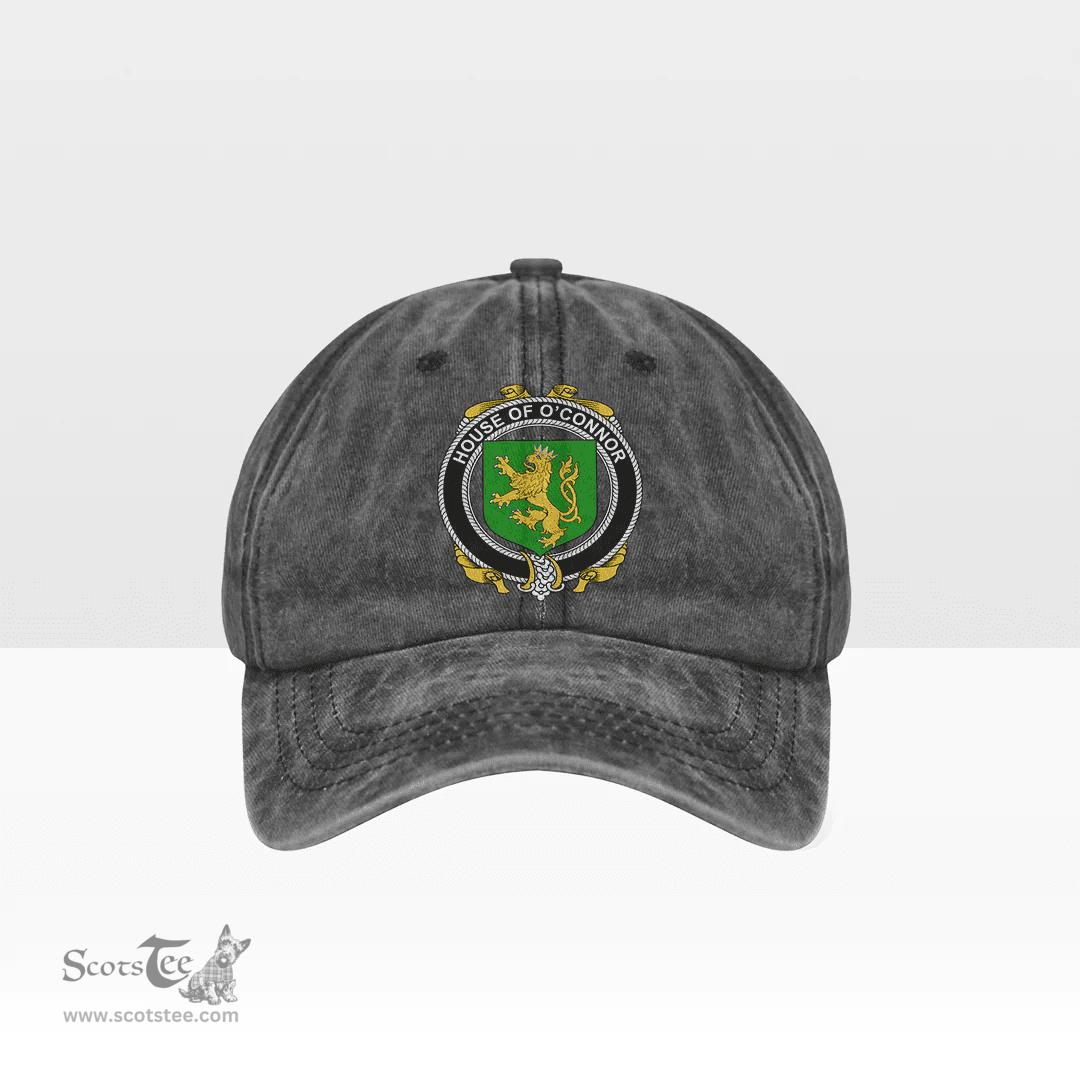 Irish House of O CONNOR (Kerry) Coat of Arms Family Crest Ireland Denim Cap