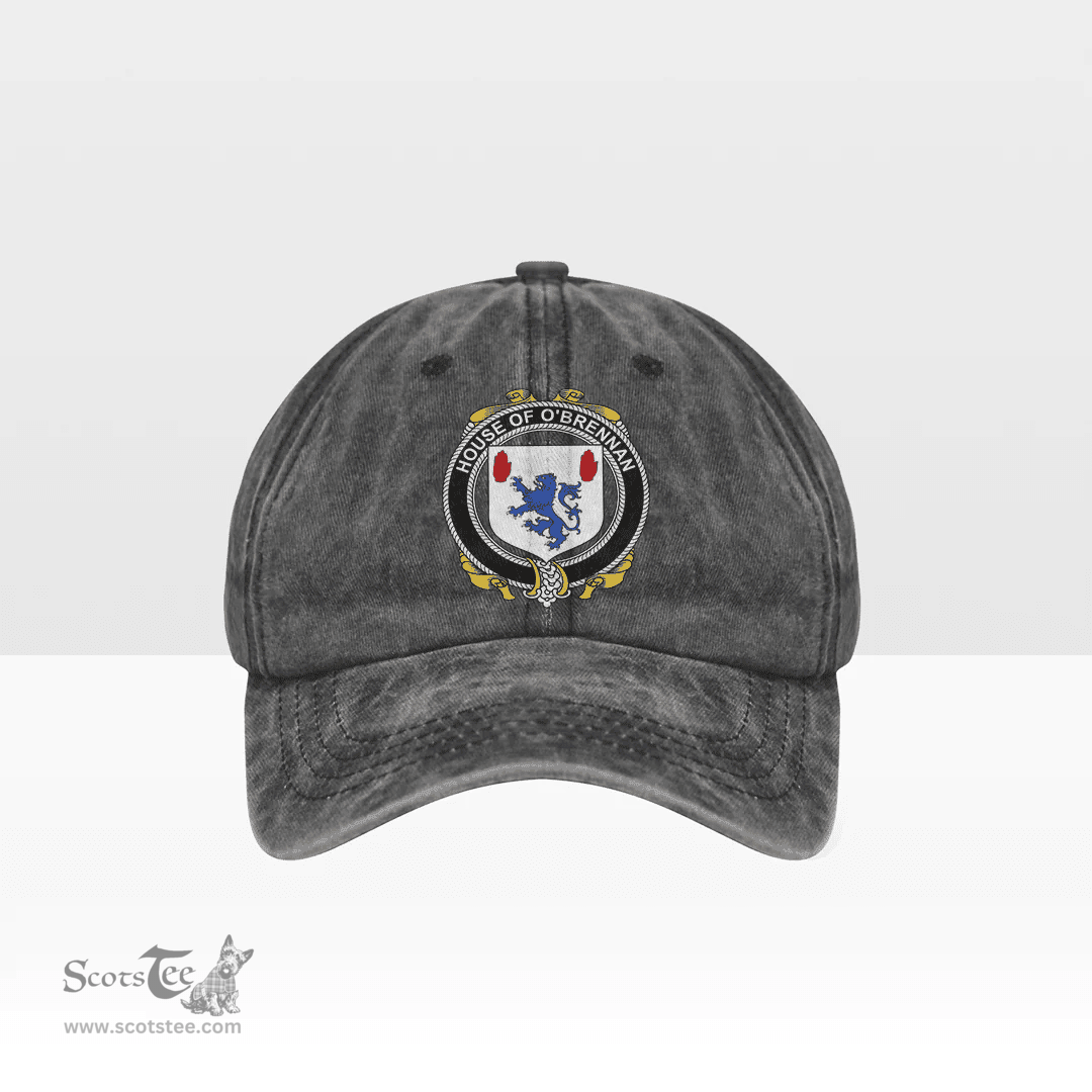 Irish House of O BRENNAN (Connacht) Coat of Arms Family Crest Ireland Denim Cap