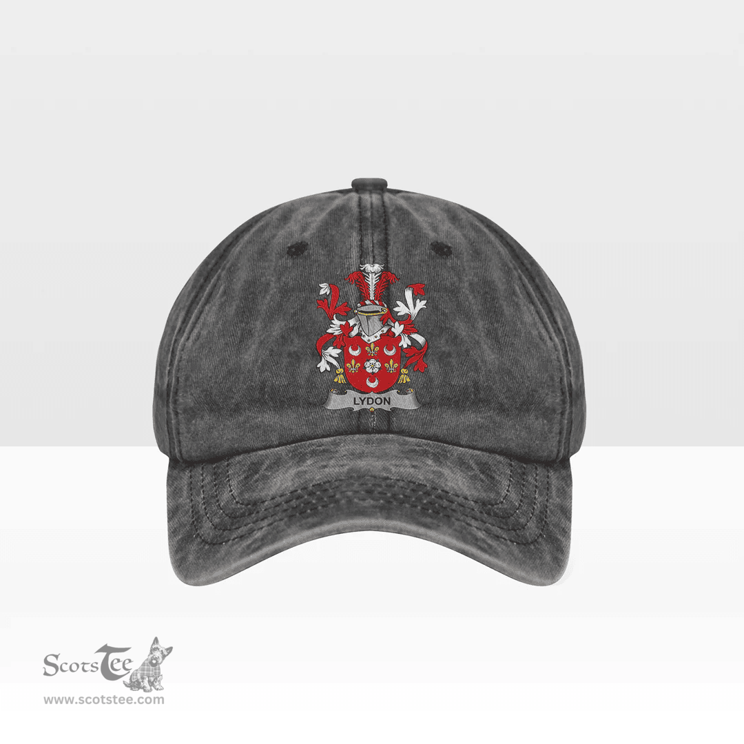 Irish Lydon or Leyden Coat of Arms Family Crest Ireland Denim Cap
