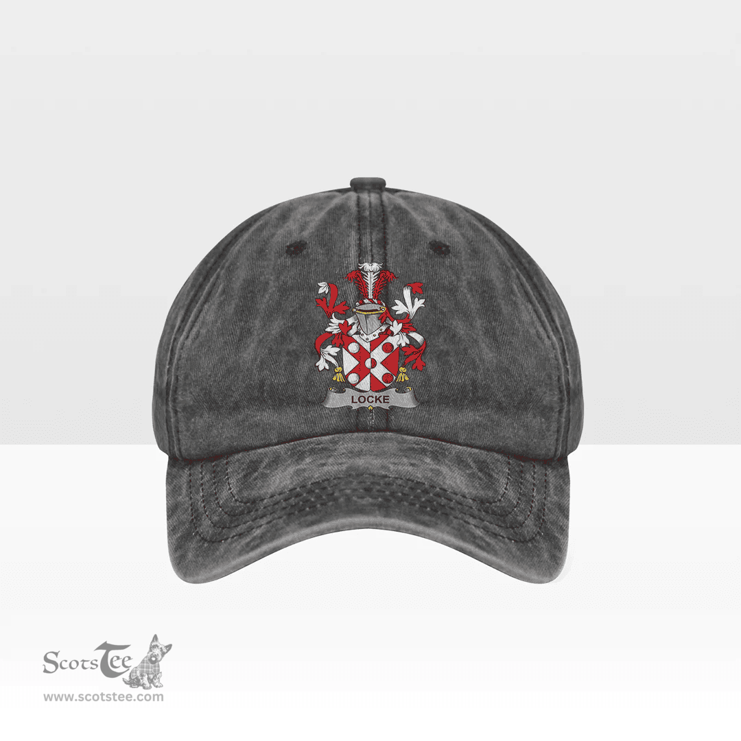 Irish Locke Coat of Arms Family Crest Ireland Denim Cap