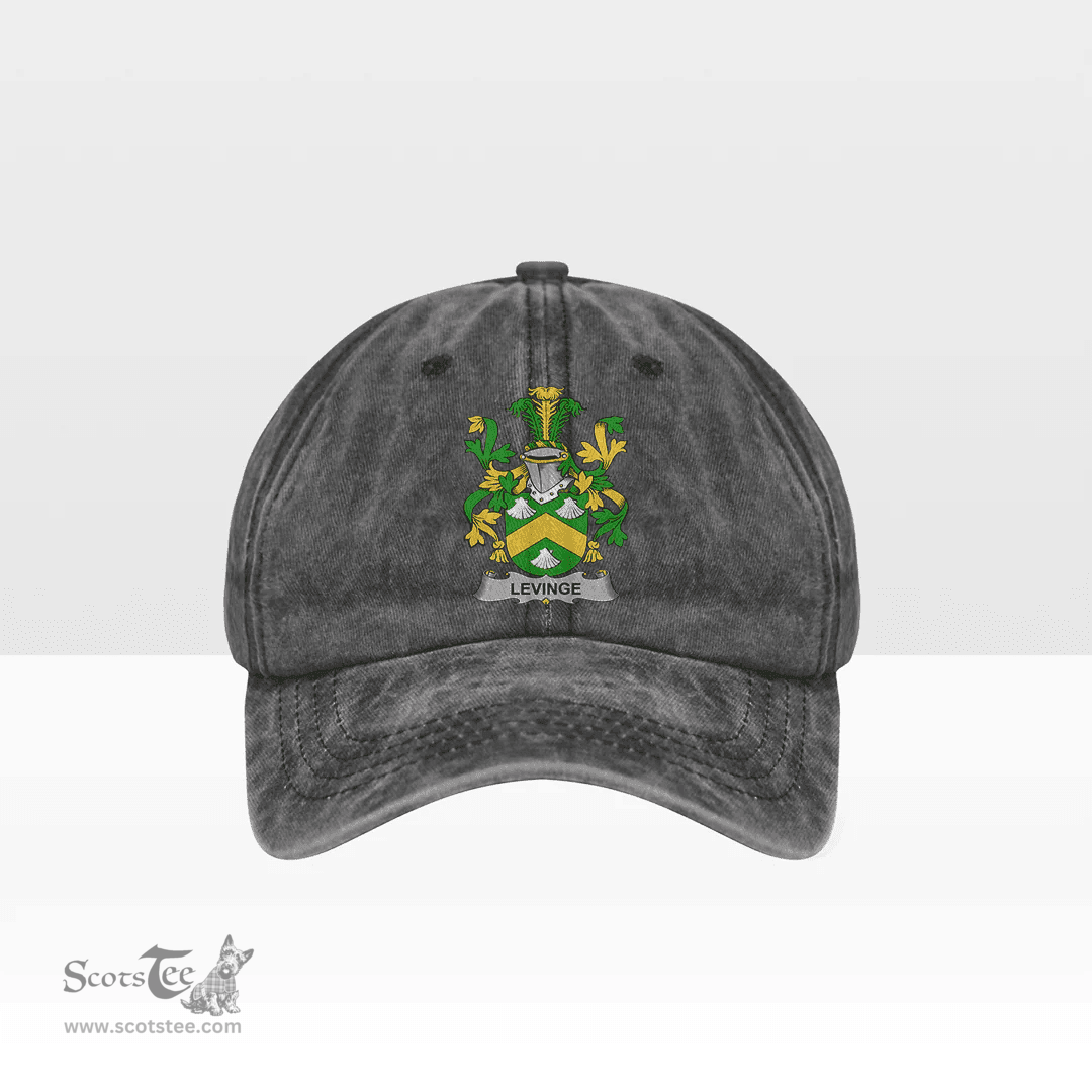 Irish Levinge or Levens Coat of Arms Family Crest Ireland Denim Cap