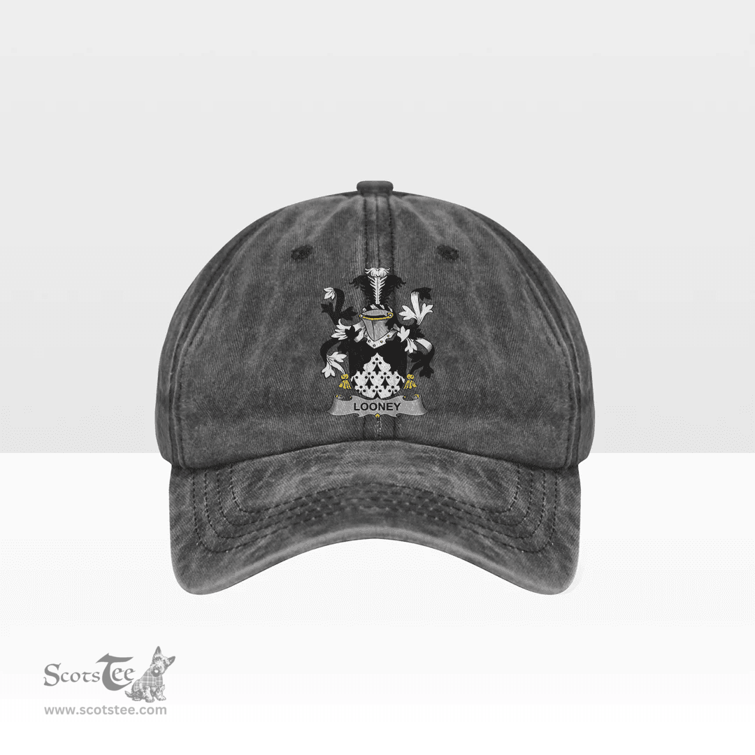 Irish Looney or O Lunney Coat of Arms Family Crest Ireland Denim Cap