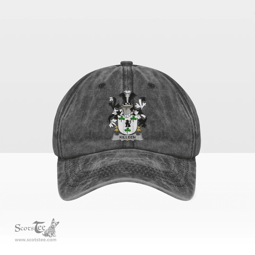 Irish Killeen or O Killeen Coat of Arms Family Crest Ireland Denim Cap