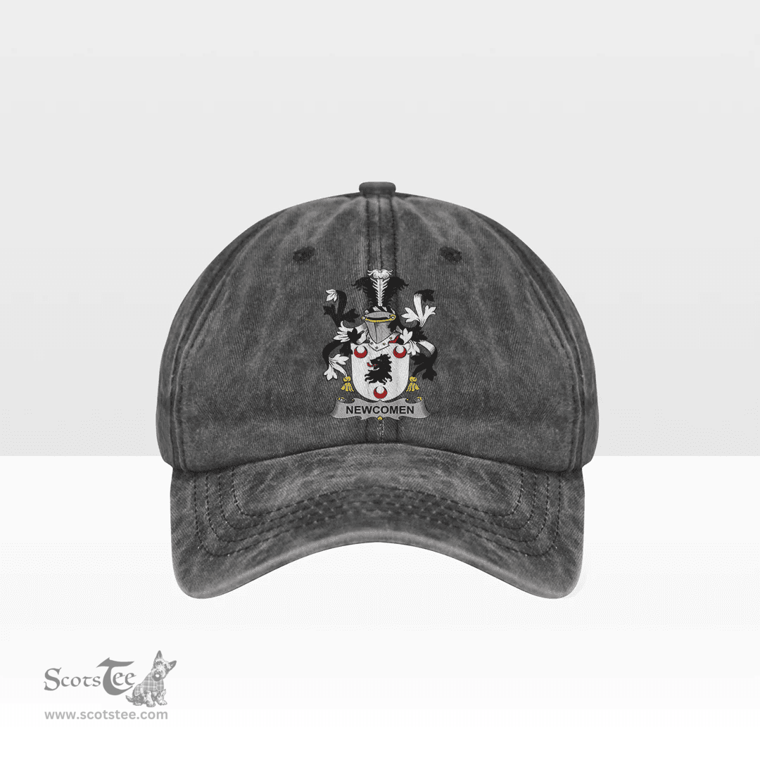 Irish Newcomen or Newcombe Coat of Arms Family Crest Ireland Denim Cap
