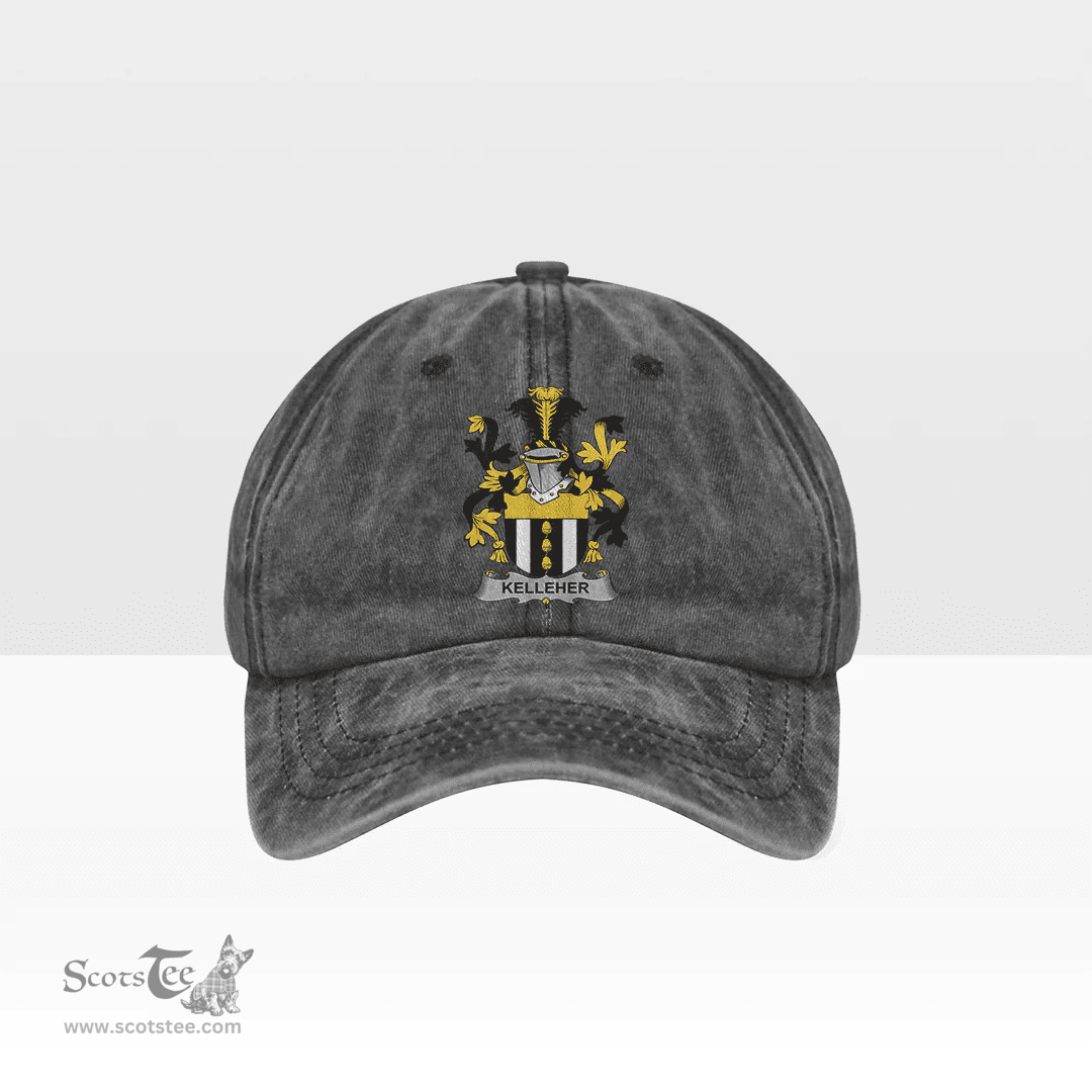 Irish Kelleher or O Kelleher Coat of Arms Family Crest Ireland Denim Cap