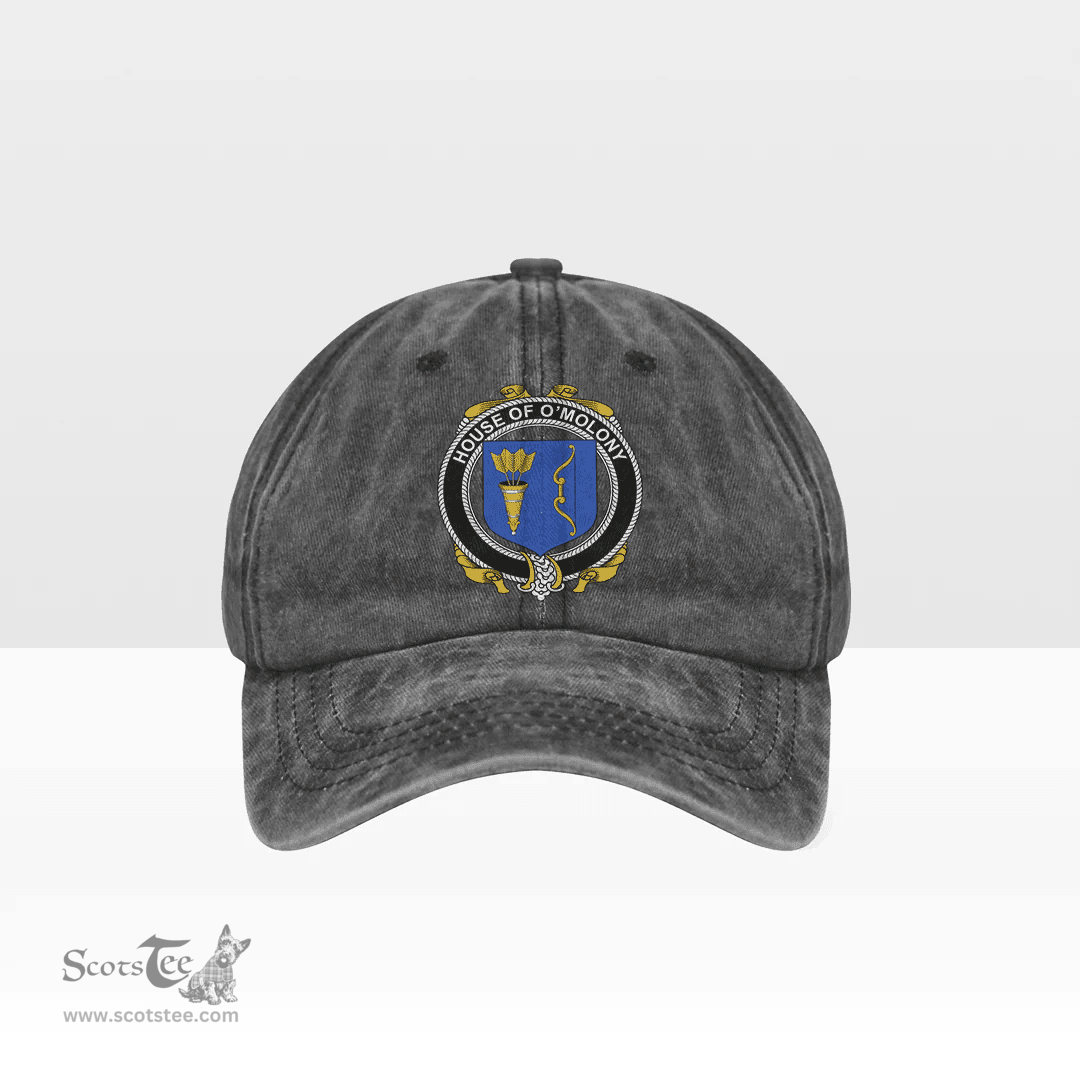 Irish House of O MOLONY Coat of Arms Family Crest Ireland Denim Cap