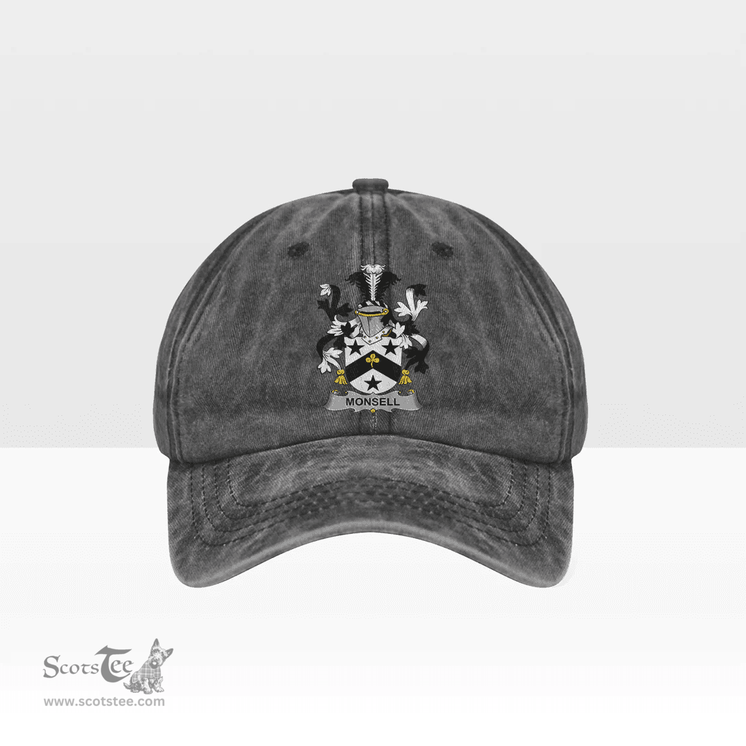 Irish Monsell Coat of Arms Family Crest Ireland Denim Cap