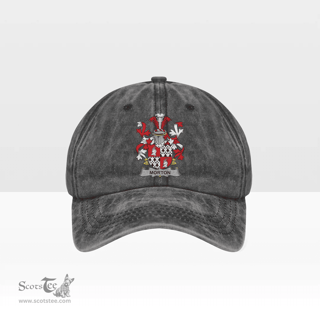 Irish Morton Coat of Arms Family Crest Ireland Denim Cap