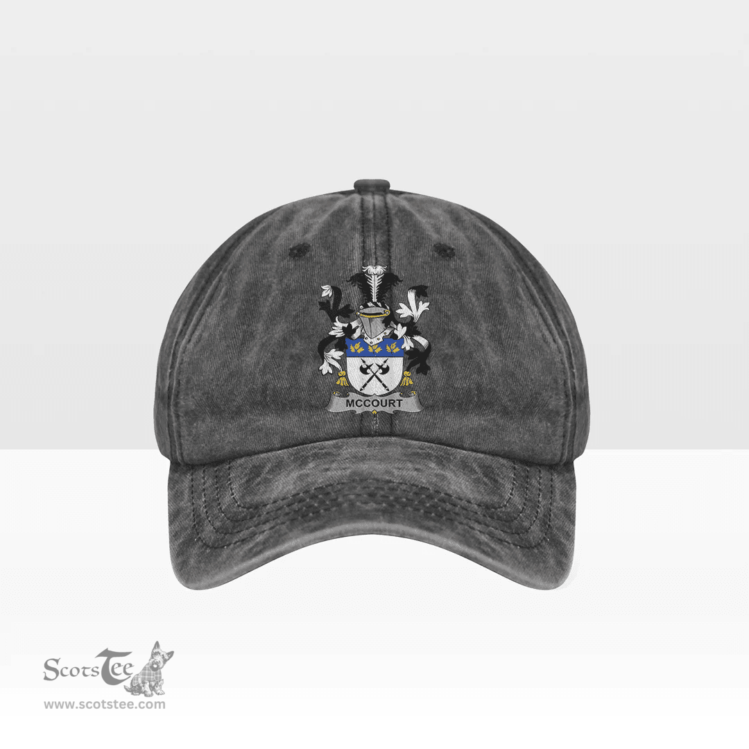 Irish McCourt Coat of Arms Family Crest Ireland Denim Cap