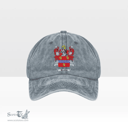 Irish Mackin Coat of Arms Family Crest Ireland Denim Cap