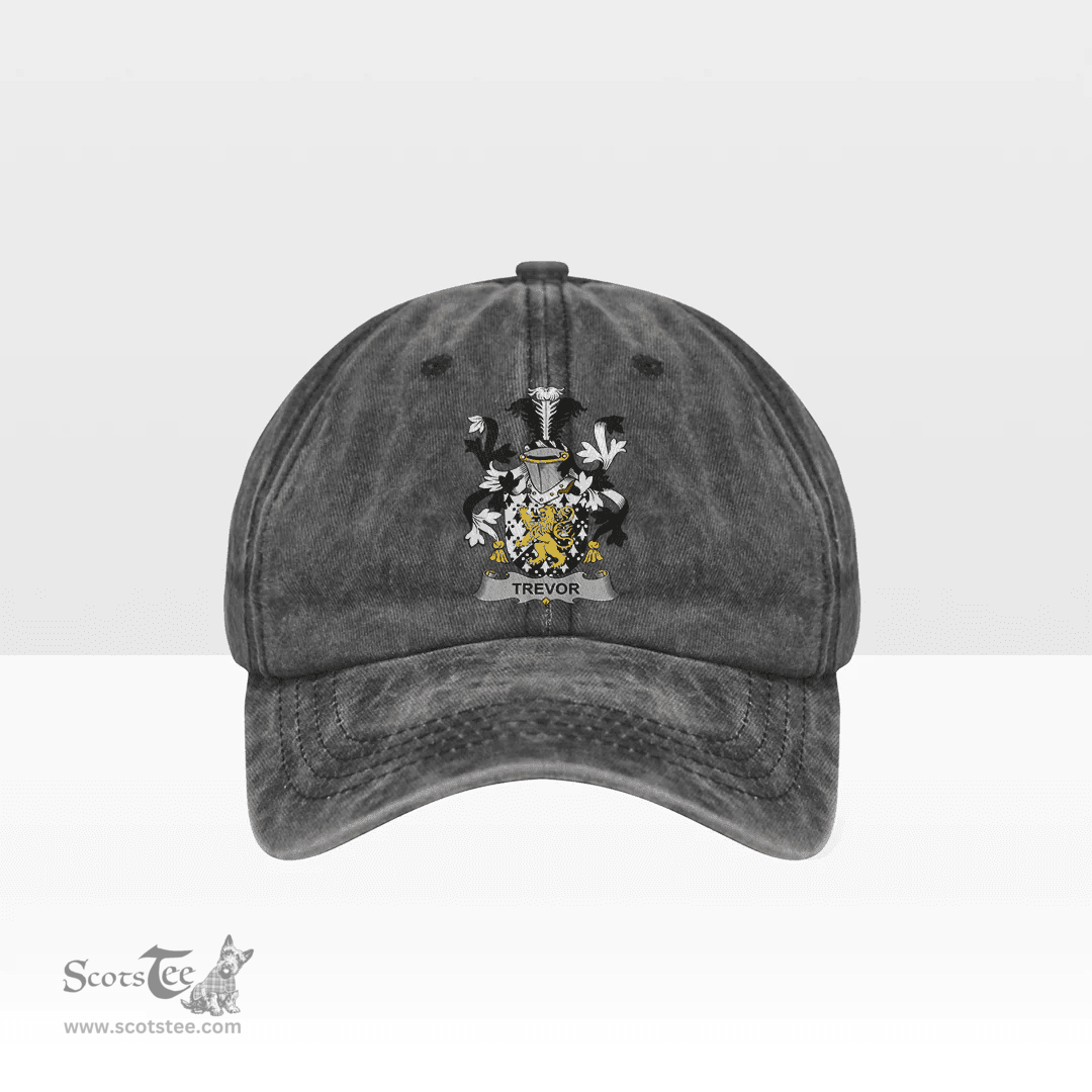 Irish Trevor Coat of Arms Family Crest Ireland Denim Cap