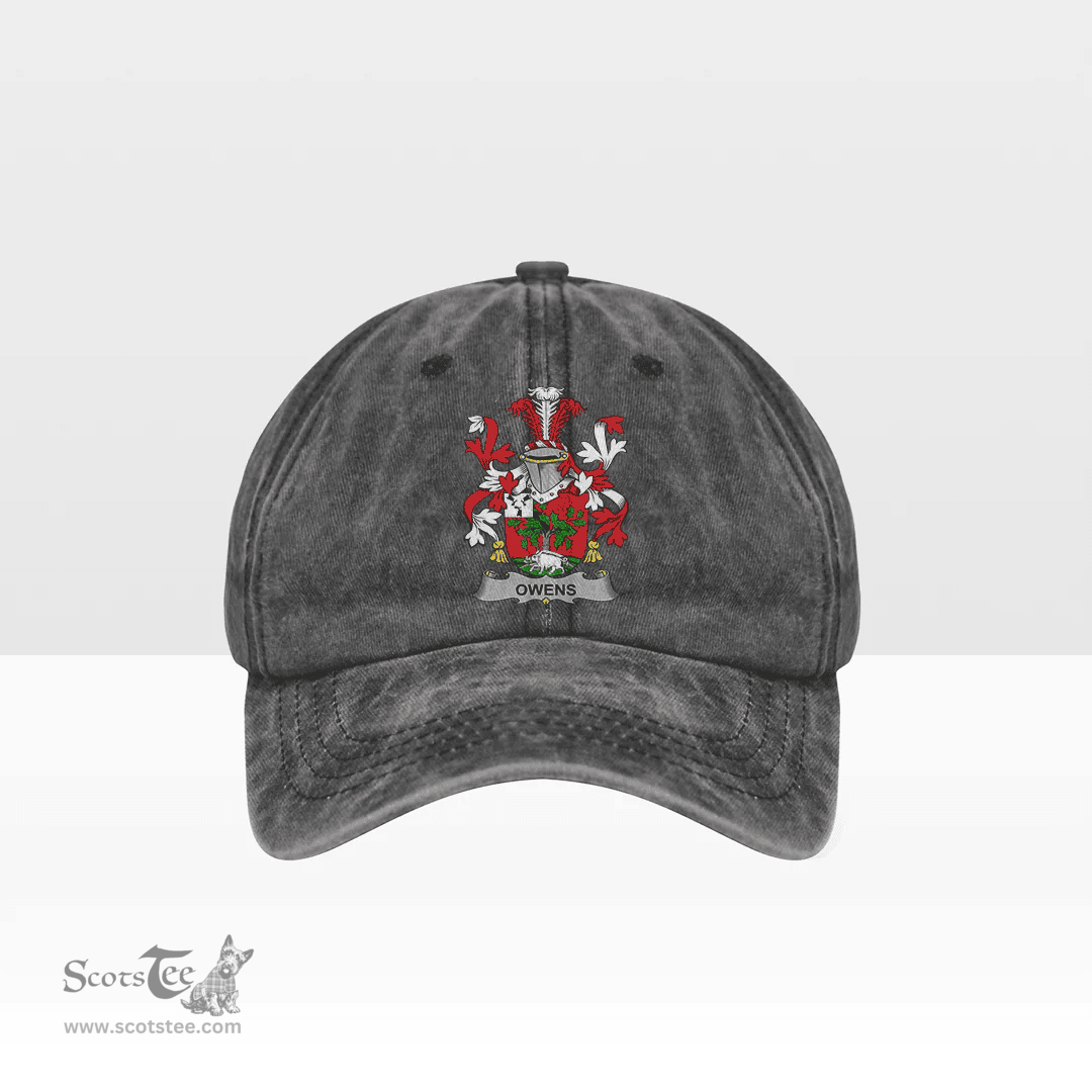 Irish Owens Coat of Arms Family Crest Ireland Denim Cap