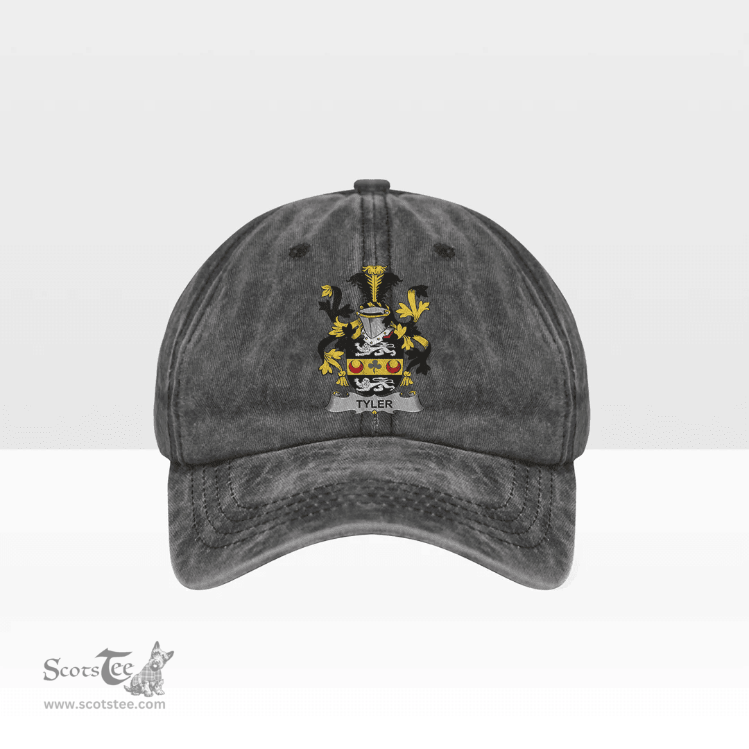 Irish Tyler Coat of Arms Family Crest Ireland Denim Cap